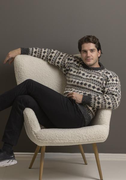 "Grøde" Genser - Viking Design 2338-3B Kit - XS-XXXL - Viking Eco Highland Wool
