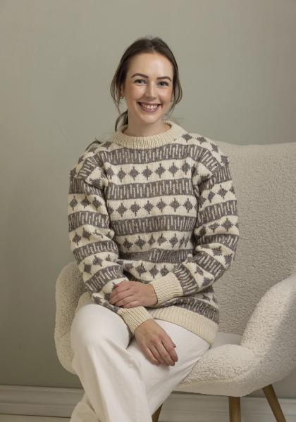 "Grøde" Genser - Viking Design 2338-3A Kit - XS-XXXL - Viking Eco Highland Wool