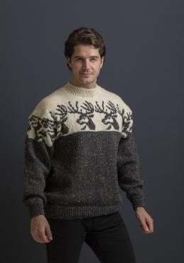 "Deer" Genser - Viking Design 2338-1 Kit - XS-XXL - Viking Eco Highland Wool 