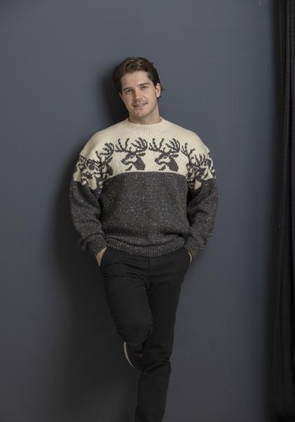 "Deer" Genser - Viking Design 2338-1 Kit - XS-XXL - Viking Eco Highland Wool 