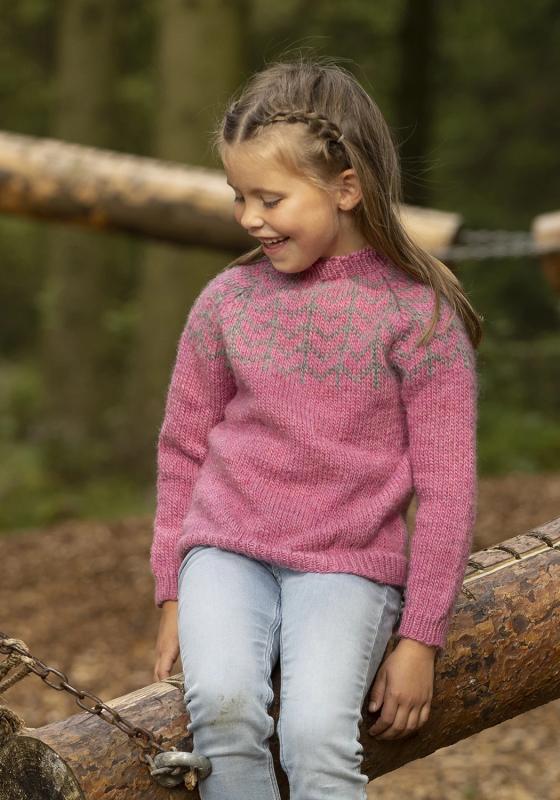 "Gunilla" tröja - Viking Design 2332-11A Kit - 2 - 12 år - Viking Wool