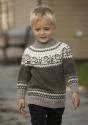 "Fagros - ko" Genser- Viking Design 2424-7 Kit - 1 - 8år - Viking Baby merino 