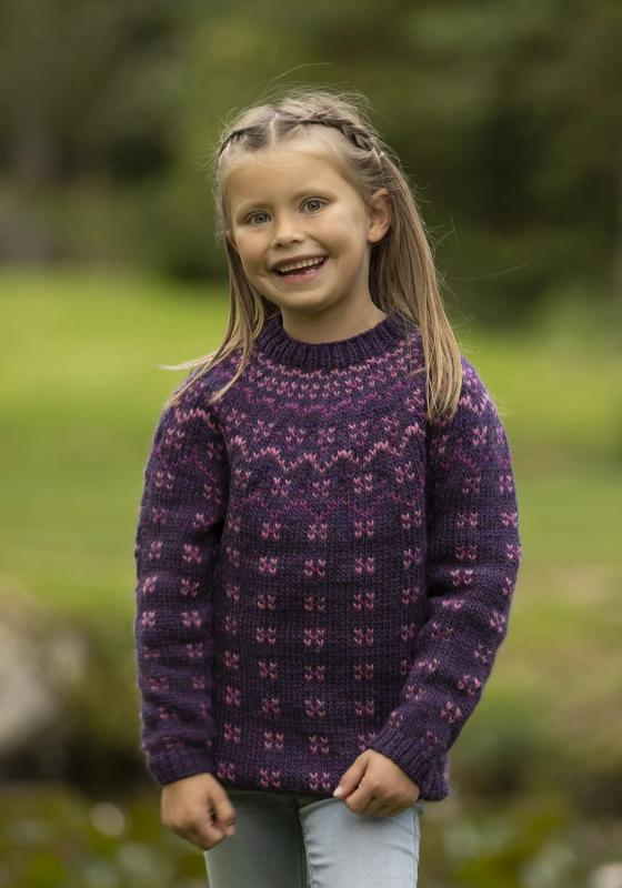 "Heike" tröja - Viking Design 2332-8B Kit - 2-12 år - Viking Wool