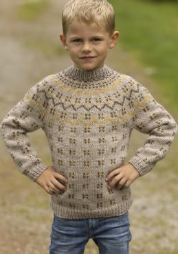"Heike" genser - Viking Design 2332-8A Kit - 2-12 år - Viking Wool