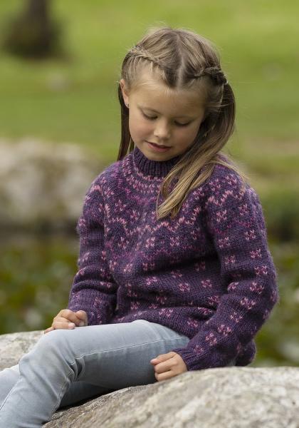 "Heike" genser - Viking Design 2332-8B Kit - 2-12 år - Viking Wool