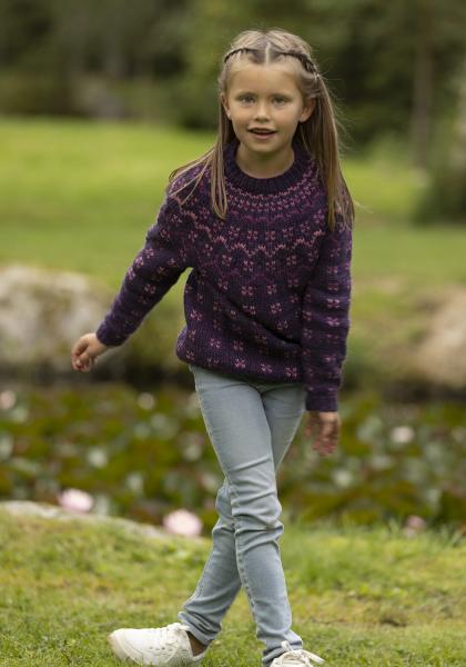 "Heike" genser - Viking Design 2332-8B Kit - 2-12 år - Viking Wool