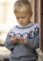 "Harepus - kanin" Genser- Viking Design 2424-6B Kit - 1 - 8år - Viking Baby merino 