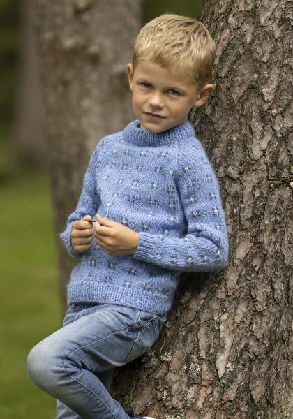 "Tengel" genser - Viking Design 2332-7B Kit - 2-12 år - Viking Wool