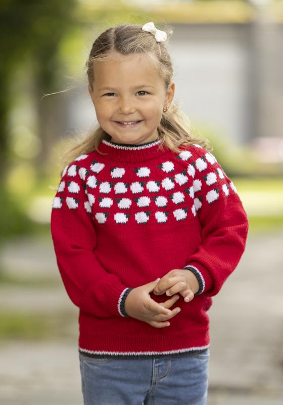 "Mæh mæh lille lam" Tröja- Viking Design 2424-5 Kit - 1 - 8år - Viking Baby merino