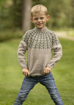 "Edgar" genser- Viking Design 2332-6 Kit - 2 - 12 år - Viking Wool