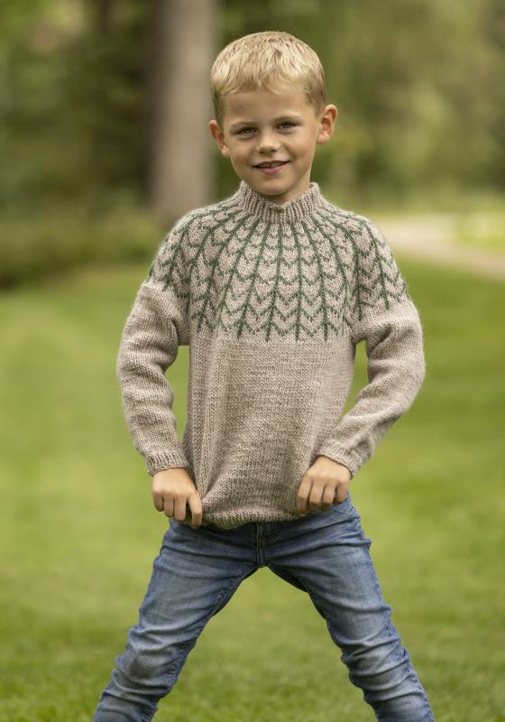 "Edgar" tröja- Viking Design 2332-6 Kit - 2 - 12 år - Viking Wool