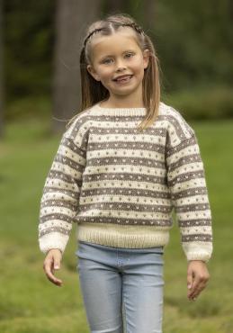 "Narve" genser- Viking Design 2332-5A Kit - 2-12 år - Viking Wool