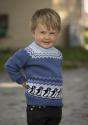 "Sørpolen - Pingviner" Genser- Viking Design 2424-3 Kit - 1 - 8år - Viking Baby merino