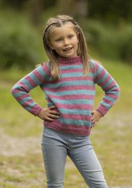 "Aud" genser- Viking Design 2332-3 Kit - 2-12 år - Viking Wool "Aud" genser- Viking Design 2332-3 Kit - 2-12 år - Viking Wool