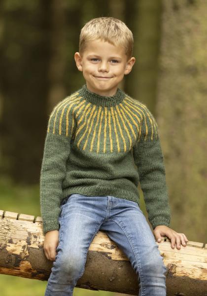 "Aldis" genser- Viking Design 2332-2B Kit - 2-12 år - Viking Wool