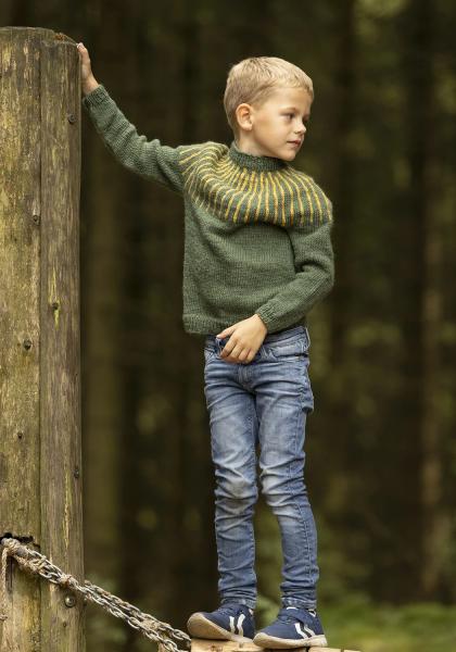 "Aldis" genser- Viking Design 2332-2B Kit - 2-12 år - Viking Wool