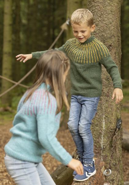"Aldis" genser- Viking Design 2332-2B Kit - 2-12 år - Viking Wool