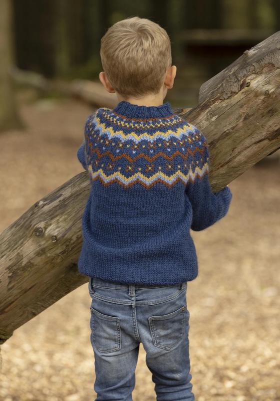 "Åke" tröja- Viking Design 2332-1B Kit - 2-12 år - Viking Wool