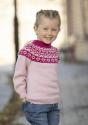 "Hjerte" Genser- Viking Design 2424-2A Kit - 1 - 8år - Viking Baby merino