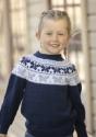 "Butterfly - sommerfugle" Genser- Viking Design 2424-1B Kit - 1 - 8år - Viking Baby merino