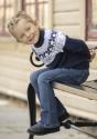 "Butterfly - sommerfugle" Genser- Viking Design 2424-1B Kit - 1 - 8år - Viking Baby merino