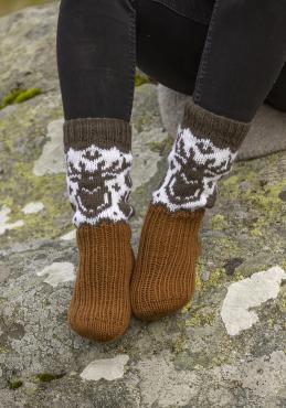 "Hjorte" Sokker - Viking Design 2336-9 Kit - 35 - 40 - Viking Eco Highland Wool