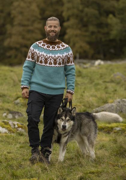 "Hjorte" Genser - Viking Design 2336-8C Kit - XS-XXL - Viking Eco Highland Wool