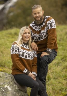 "Hjorte" Genser - Viking Design 2336-8A Kit - XS-XXL - Viking Eco Highland Wool