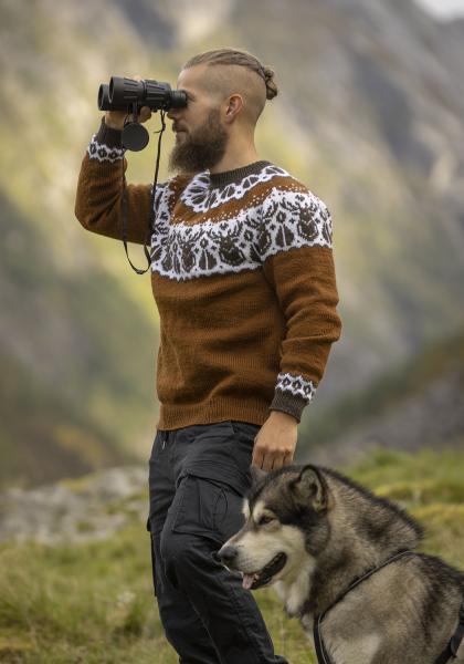 "Hjorte" Genser - Viking Design 2336-8A Kit - XS-XXL - Viking Eco Highland Wool