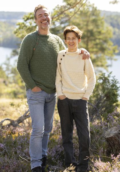 "Odin" genser- Viking Design 2330-13B Kit - XS-XXXL - Viking Wool  