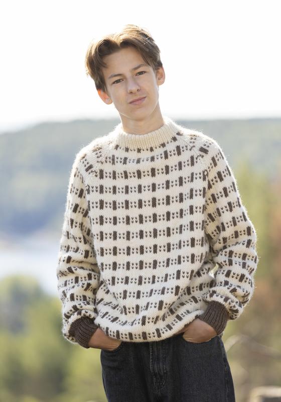 "Eddi" tröja- Viking Design 2330-8 Kit - XS-XXL - Viking Wool