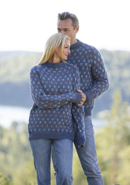 "Prudie" genser- Viking Design 2330-7B Kit - XS-XXL - Viking Wool