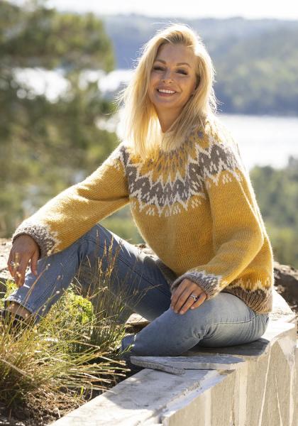 "Leandra" genser - Viking Design 2330-2B Kit - XS-XXL - Viking Wool