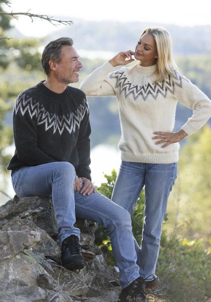 "Tonny" genser- Viking Design 2330-1B Kit - XS-XXL - Viking Wool