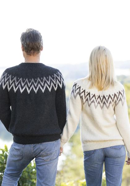 "Tonny" genser- Viking Design 2330-1A Kit - XS-XXL - Viking Wool 