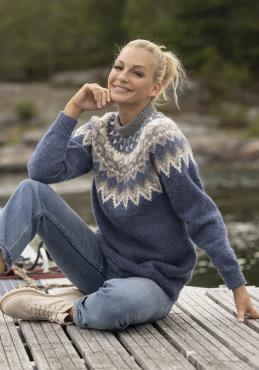 "Kraft" genser- Viking Design 2329-1G Kit - XS-XXL - Viking Wool
