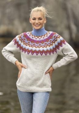 "Kraft" genser- Viking Design 2329-1E Kit - XS-XXL - Viking Wool