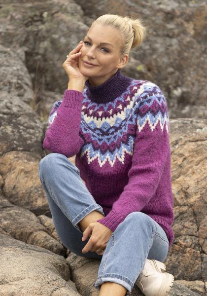 "Kraft" genser- Viking Design 2329-1D Kit - XS-XXL - Viking Wool