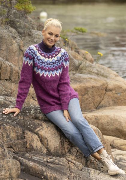 "Kraft" genser- Viking Design 2329-1D Kit - XS-XXL - Viking Wool
