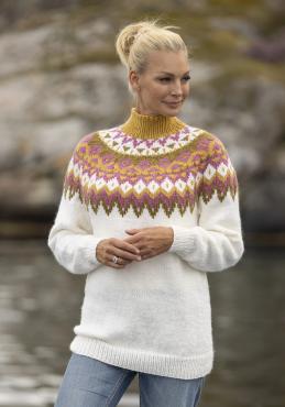 "Kraft" genser- Viking Design 2329-1C Kit - XS-XXL - Viking Wool