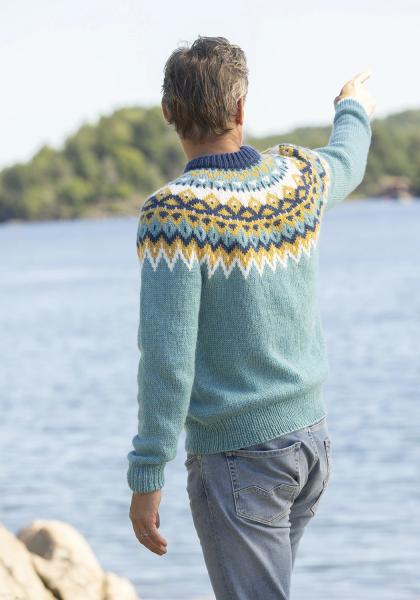 "Kraft" genser- Viking Design 2329-1B Kit - XS-XXL - Viking Wool