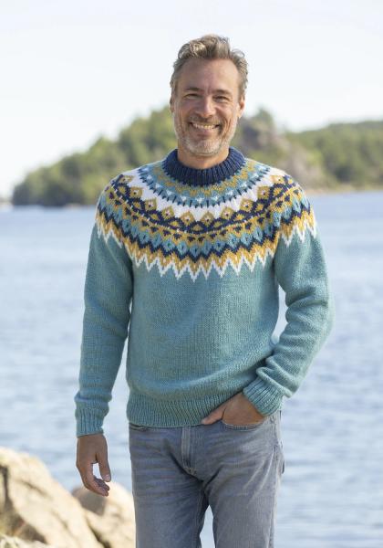 "Kraft" genser- Viking Design 2329-1B Kit - XS-XXL - Viking Wool