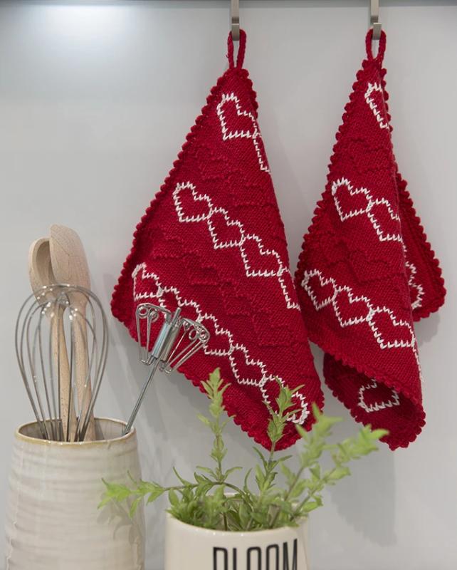 Grytlappar hjärtan - Viking Design 1715-20 kit - 20cm x 20cm - Viking Bjørk