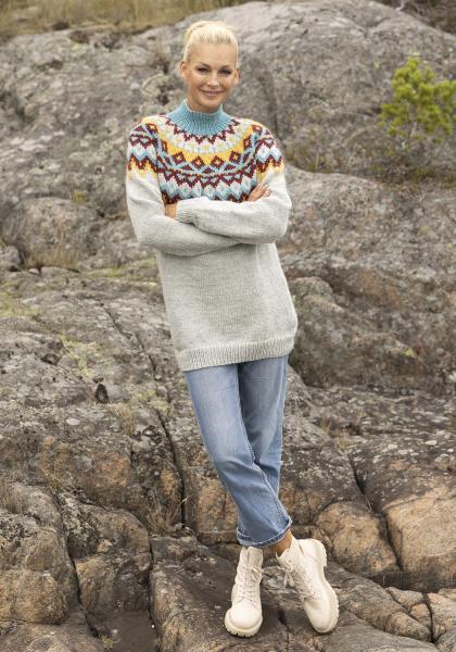 "Kraft" genser- Viking Design 2329-1A Kit - XS-XXL - Viking Wool