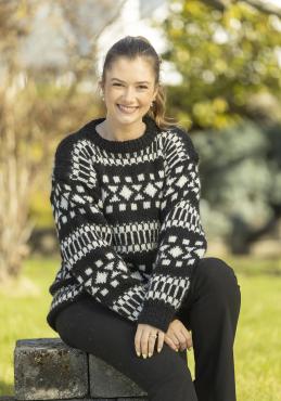 "Stokki" Genser - Viking Design 2316-3B Kit - XS-XXL - Viking Alpaca Bris