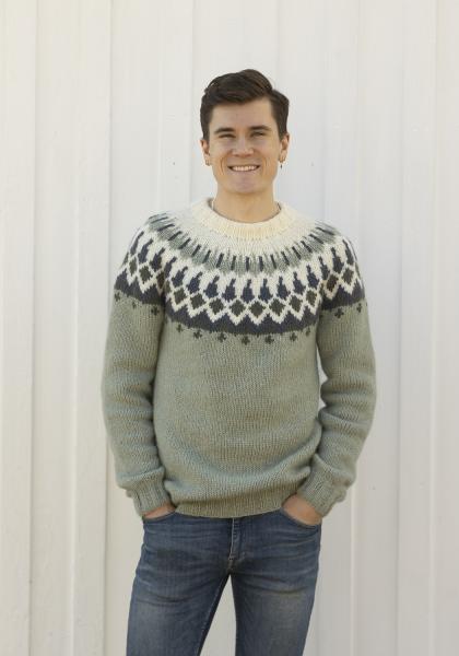 "Gisken" Genser - Viking Design 2316-2 Kit - XS-XXL - Viking Alpaca Bris