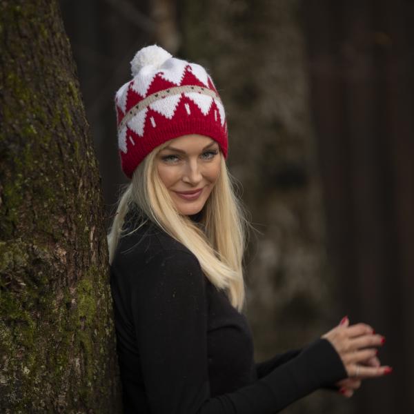 "Nisse" Hue - Viking Design 2032-8B Kit - 2 - 12 år, dame og herre - Viking Alpaca Storm