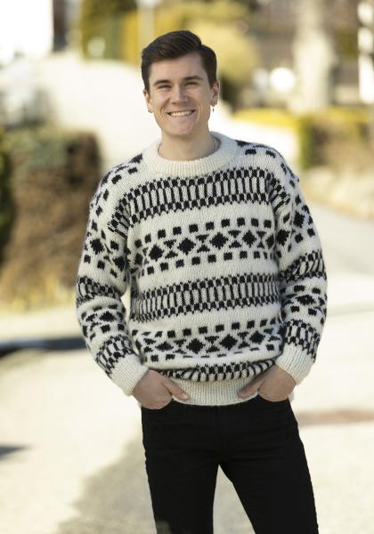 "Stokki" Genser - Viking Design 2316-3A Kit - XS-XXL - Viking Alpaca Bris