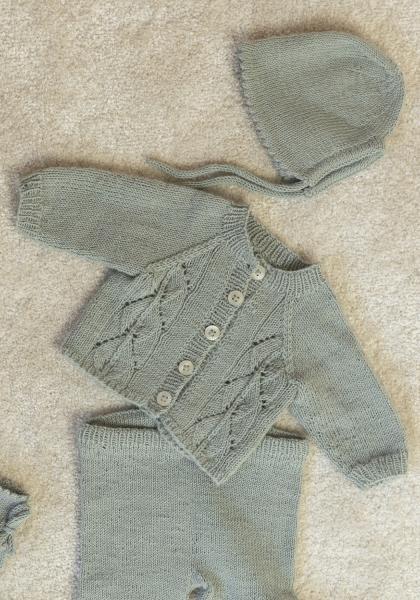 "Evander" Sæt, Jakke, buks, sokker og kyse - Viking Design 2417-22 Kit - 0 - 24 mdr - Viking Trend merino petite