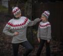 "Nisse" Genser og hue - Viking Design 2032-5A Kit - 2 - 12 år - Viking Alpaca Storm